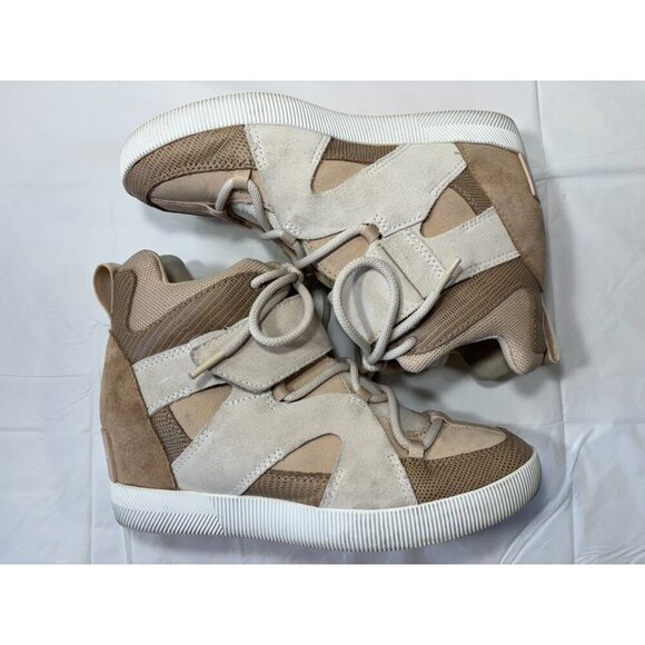 Sorel Out N About Suede Wedge Booties Nova Sand Women's Size 8.5 - Picture 8 of 13